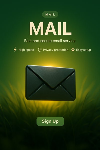 Modern Email Service Promotion Graphic