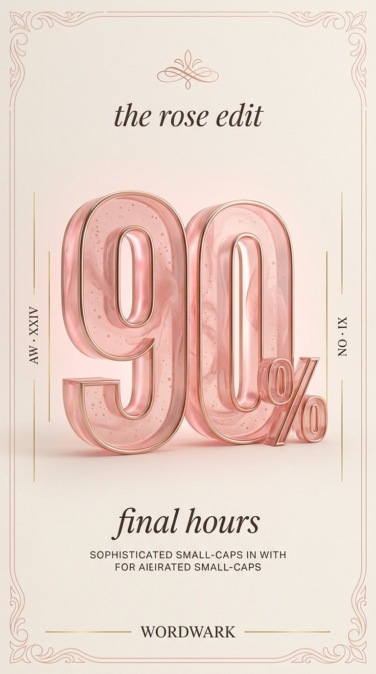 Elegant rose gold fashion poster