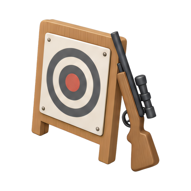 spotting board with rifle setup