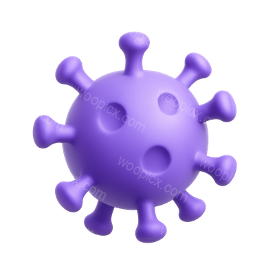 3D Microorganism Icon with Isometric Design
