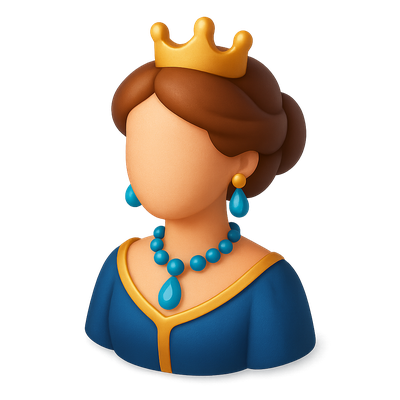 3D Icon of a Regal Duchess with Jewels