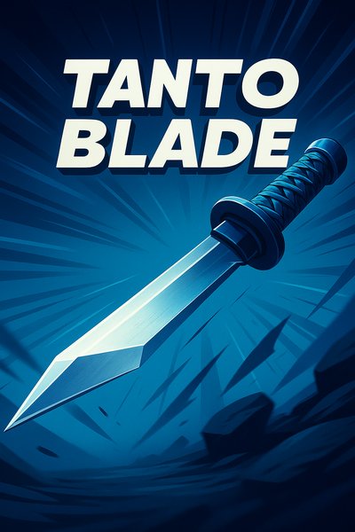 Dynamic Tanto Blade Illustration with Engaging Design Elements