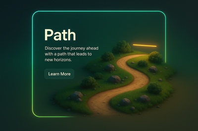 Aerial View of a Scenic Path with Neon Accents