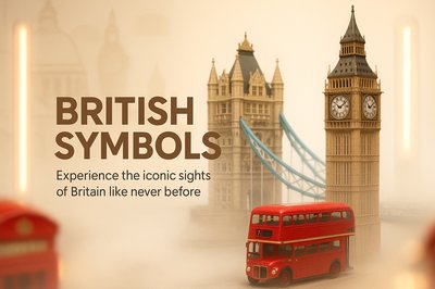 Promotional Graphic Featuring Iconic British Landmarks