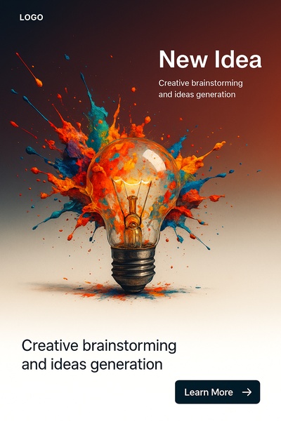 Explosive Creativity: A Bright Idea in Colorful Splashes