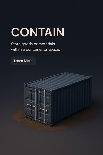 Realistic 3D Scene of a Shipping Container Against Dark Background