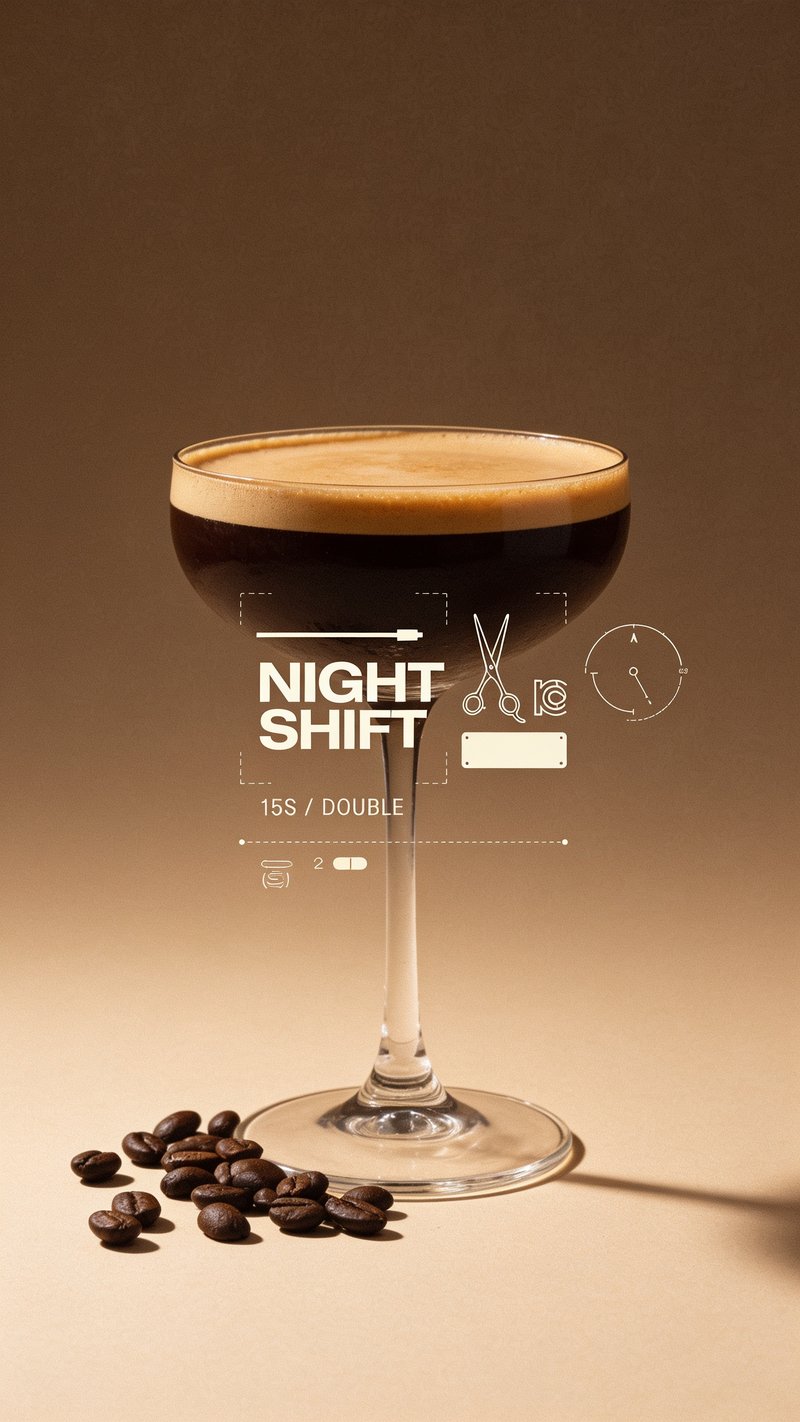 Elegant espresso martini cocktail