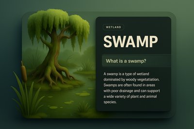 3D Illustration of a Lush Swamp Environment
