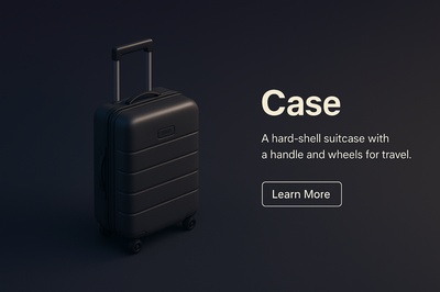 3D Representation of a Hard-Shell Suitcase for Travel