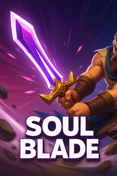 Dynamic Illustration of a Soul Blade with Vibrant Colors