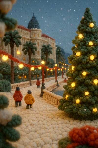 Cozy Winter Scene with Knitted Elements in Cannes