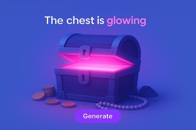 Glowing Pink Chest with Vibrant Neon Light