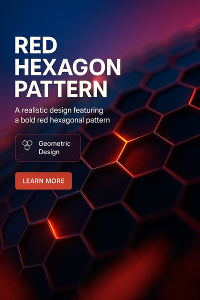 Bold Red Hexagonal Pattern Design for Modern Graphics