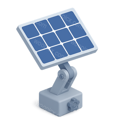 3D Solar Tracker Icon with Isometric Design