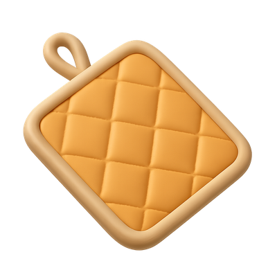 3D Pot Holder Icon with Volumetric Design