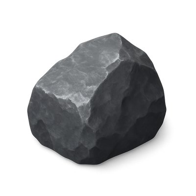 Realistic 3D Lead Ore Icon with Isometric View