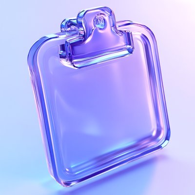 Modern Transparent Clipboard in Soft Lighting