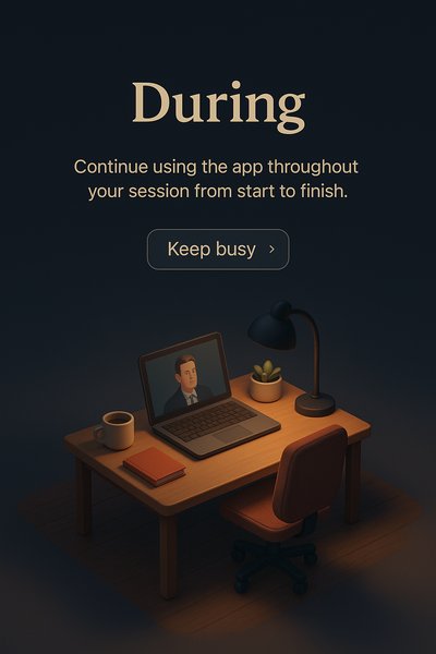 Stylish 3D Workspace Scene with Dark Background