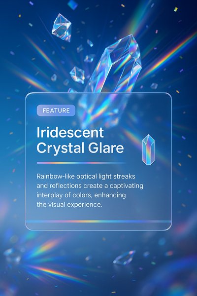 Iridescent Crystal Glare with Optical Rainbow Effects