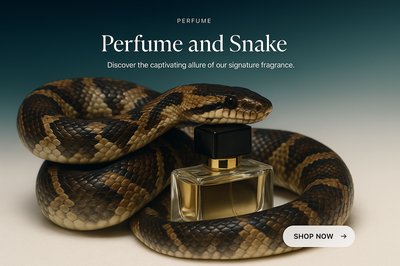 Stylish Perfume Bottle with Snake Accent