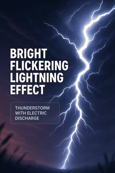 Dramatic Lightning Effect in Thunderstorm Scene