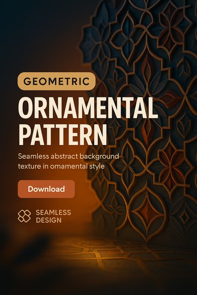 Elegant Geometric Ornamental Pattern Background for Design