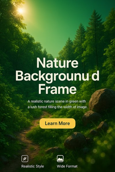 Stunning Nature Background with Forest Scene and Rocks