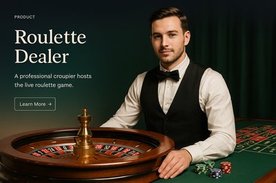 Stylish Roulette Dealer for Web Design