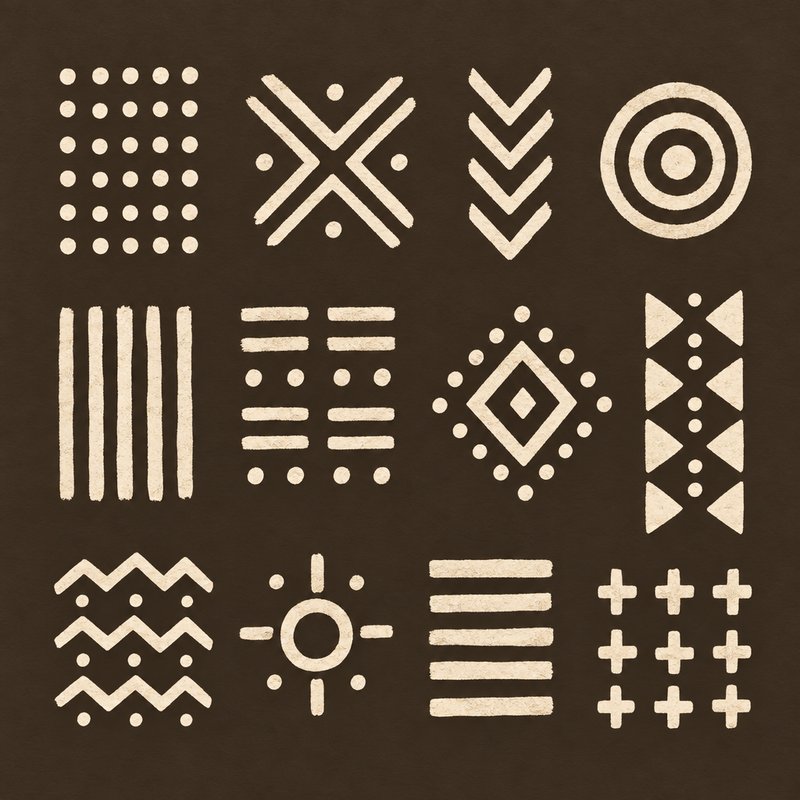 Mudcloth design elements pack
