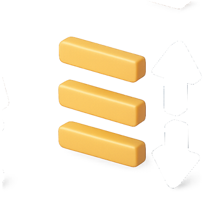 3D Icon Representing Menu or Navigation Elements