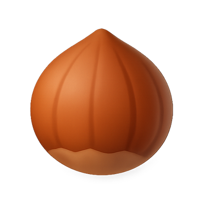 Realistic 3D Render of a Hazelnut