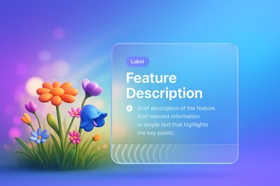 Colorful Summer Flower Meadow with Bokeh Lights