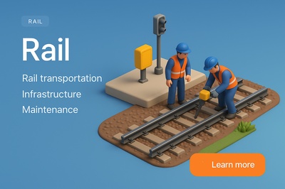 Detailed 3D Scene of Rail Workers in Vibrant Colors