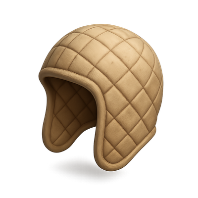 3D Quilted Helmet Icon with Smooth Texture