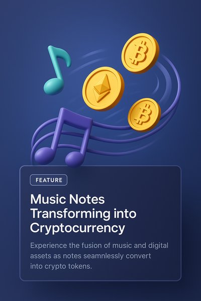Fusion of Music and Cryptocurrency in a Dynamic 3D Illustration