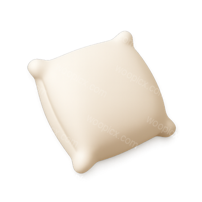 Stylish 3D Pillow Icon with Isometric View