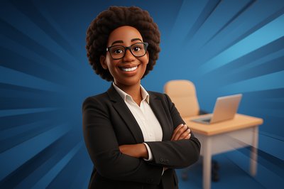 Confident Business Leader in Modern Office Setting