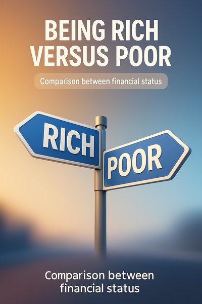 Conceptual Image of Financial Status Comparison: Rich vs Poor