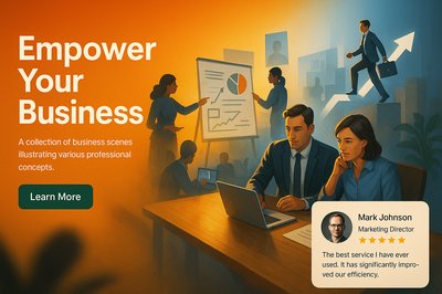 Dynamic Business Illustration for Professional Growth