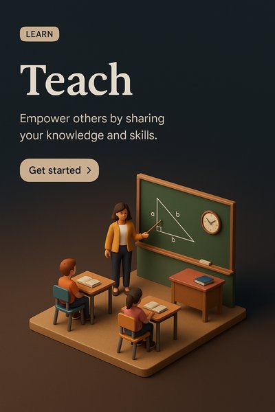 3D Educational Scene with Teaching Elements