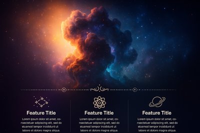 Colorful Nebula in Space with Feature Blocks