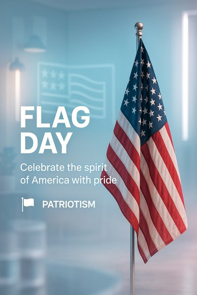Patriotic Flag Day Celebration Graphic