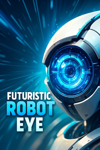 Futuristic Robot Eye Technology with Dynamic Elements