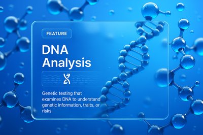 DNA Analysis Featuring Blue Molecule Structures