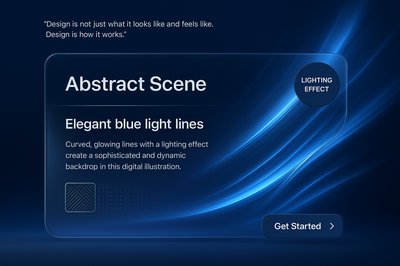 Elegant Blue Light Lines for Modern Web Design
