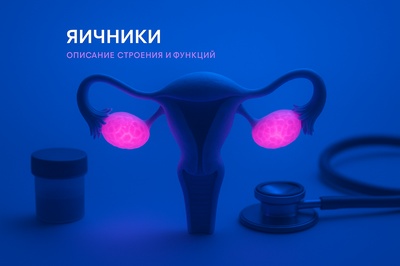 Neon Glow of Ovaries in Blue