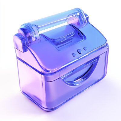 Stylish Transparent Purple Storage Box Design