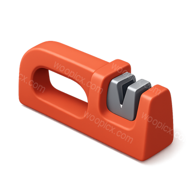 Stylish 3D Knife Sharpener Icon in Isometric View