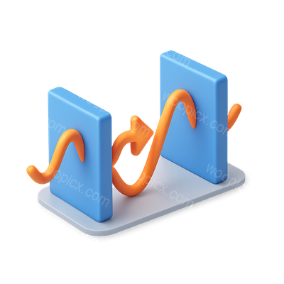 3D Quantum Tunneling Icon with Isometric Design