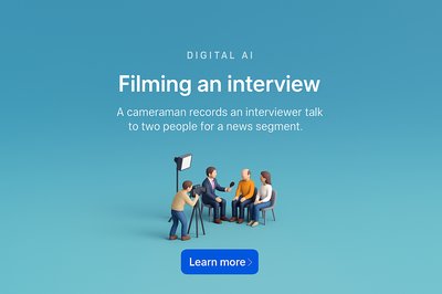 Behind the Scenes of a Digital AI Interview Filming